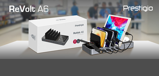 Prestigio își extinde gama de produse pentru încărcarea convenabilă și rapidă a dispozitivelor mobile cu noua stație de andocare ReVolt A6