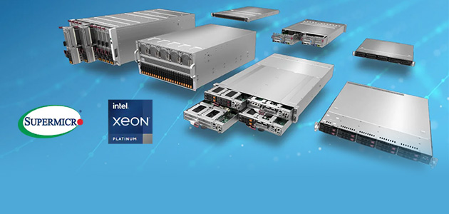 Un portofoliu extins de servere și sisteme de stocare echipate cu viitoarele procesoare Intel® Xeon® Scalabile din generația a 4-a introduse de Supermicro.